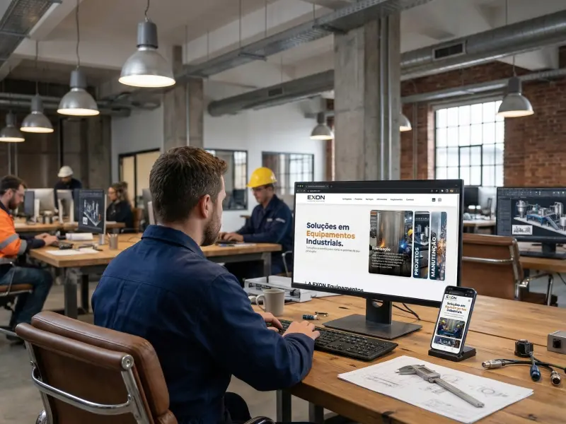 Projeto - Site One Page: Exon Equipamentos Industriais - Sertãozinho